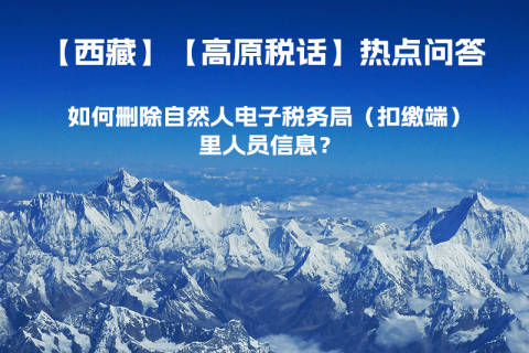 如何刪除西藏自然人電子稅務局（扣繳端）里人員信息？