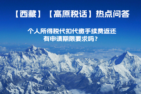 個人所得稅代扣代繳手續費返還有申請期限要求嗎？