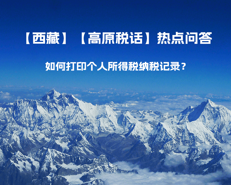 如何打印個人所得稅納稅記錄？