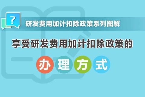 一組圖帶你了解：享受研發費用加計扣除政策的辦理方式