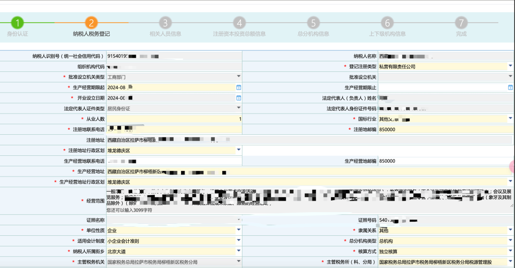 拉薩公司稅務登記全攻略